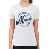 Seattle Mariners G-III 4Her by Carl Banks Women's Super-Slim Fit Lightweight Distressed Baseball Team T-Shirt - MLB