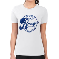 Texas Rangers G-III 4Her by Carl Banks Women's Super-Slim Fit Lightweight Distressed Baseball Team T-Shirt - MLB
