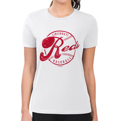 Cincinnati Reds G-III 4Her by Carl Banks Women's Super-Slim Fit Lightweight Distressed Baseball Team T-Shirt - MLB