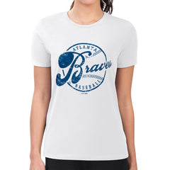 Atlanta Braves G-III 4Her by Carl Banks Women's Super-Slim Fit Lightweight Distressed Baseball Team T-Shirt - MLB