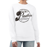 San Diego Padres G-III 4Her by Carl Banks Women's Distressed Baseball Team Fleece Pullover Sweatshirt - MLB