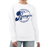 Texas Rangers G-III 4Her by Carl Banks Women's Distressed Baseball Team Fleece Pullover Sweatshirt - MLB
