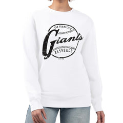 San Francisco Giants G-III 4Her by Carl Banks Women's Distressed Baseball Team Fleece Pullover Sweatshirt - MLB