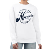 Seattle Mariners G-III 4Her by Carl Banks Women's Distressed Baseball Team Fleece Pullover Sweatshirt - MLB