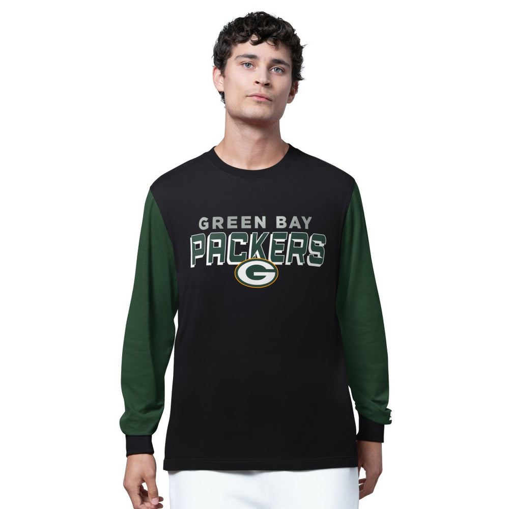 Green Bay Packers Starter Thursday Night Gridiron Long Sleeve T-Shirt- Black | NFL