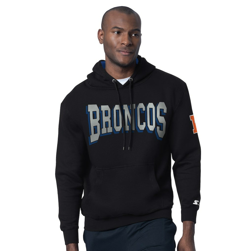 Denver Broncos Starter Thursday Night Gridiron Hoodie with Vintage Logo Black | NFL