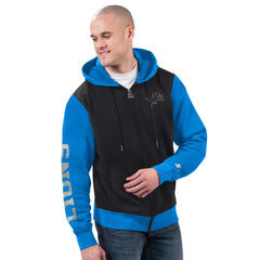 Detroit Lions Starter Thursday Night Gridiron Full-Zip Hoodie Black/Blue | NFL