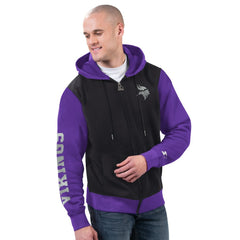 Minnesota Vikings Starter Thursday Night Gridiron Full-Zip Hoodie Black/Purple | NFL