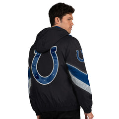 Indianapolis Colts Starter Thursday Night Gridiron Full-Zip Jacket Black/Royal | NFL