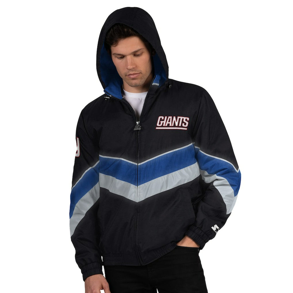 New York Giants Starter Thursday Night Gridiron Full-Zip Jacket Black/Royal | NFL