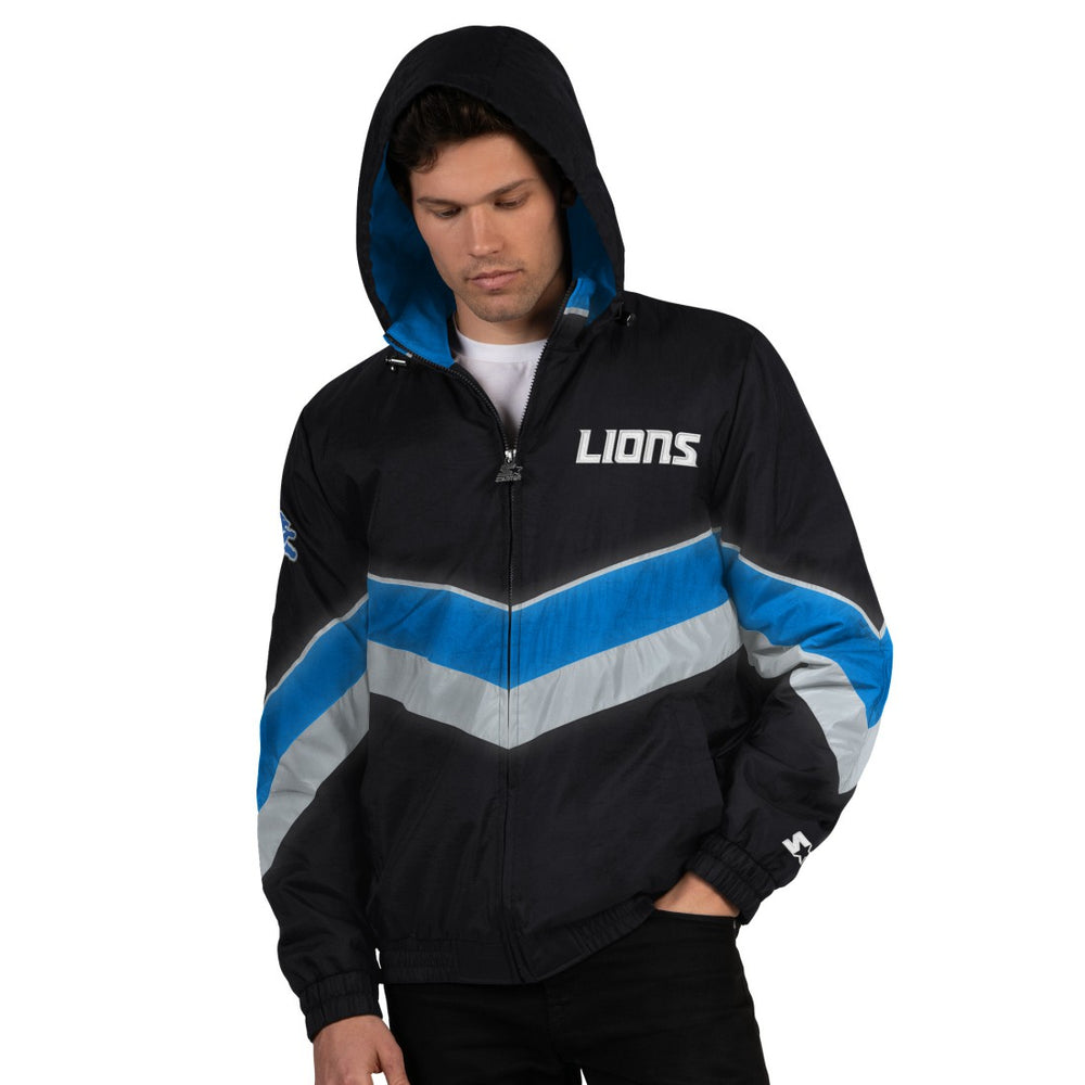 Detroit Lions Starter Thursday Night Gridiron Full-Zip Jacket Black/Blue | NFL