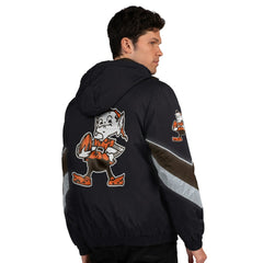 Cleveland Browns Starter Thursday Night Gridiron Vintage Logo Full-Zip Hoodie Black | NFL