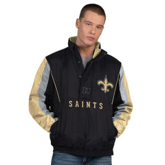 New Orleans Saints Starter Thursday Night Gridiron Half-Zip Jacket Black | NFL