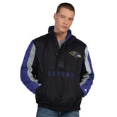 Baltimore Ravens Starter Thursday Night Gridiron Half-Zip Jacket Black | NFL