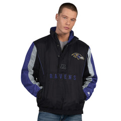 Baltimore Ravens Starter Thursday Night Gridiron Half-Zip Jacket Black | NFL