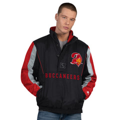 Tampa Bay Buccaneers Starter Thursday Night Gridiron Vintage Logo Half-Zip Jacket Black | NFL