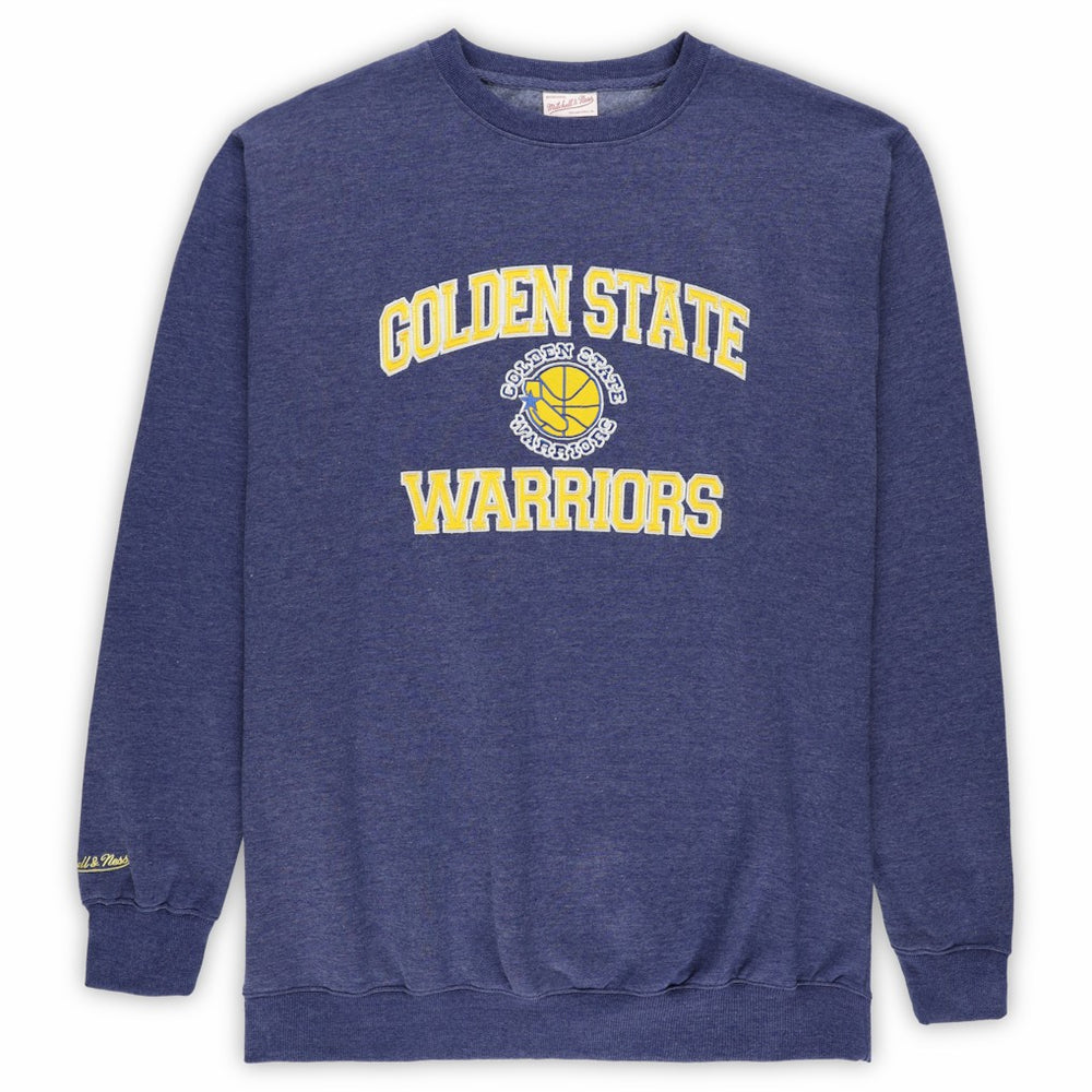 Golden State Warriors Hardwood Classics Big & Tall Crewneck Sweatshirt Heather Royal - NBA