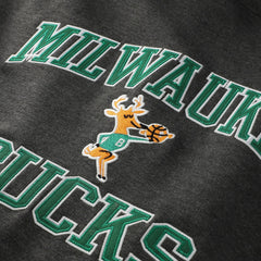 Milwaukee Bucks Hardwood Classics Big & Tall Crewneck Sweatshirt Heather Charcoal - NBA