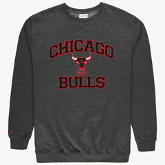 Chicago Bulls Hardwood Classics Big & Tall Crewneck Sweatshirt Heather Charcoal - NBA