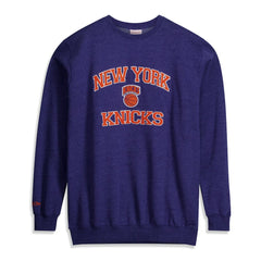 New York Knicks Hardwood Classics Big & Tall Crewneck Sweatshirt Heather Blue - NBA