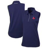 Boston Red Sox Columbia Women's Tend The Ball Sleeveless Polo - MLB
