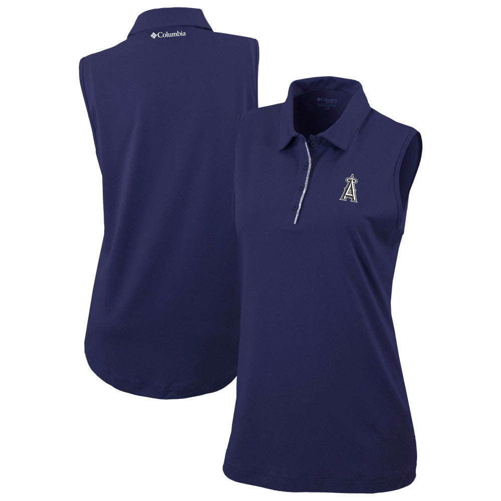 Los Angeles Angels Columbia Women's Tend The Ball Sleeveless Polo - MLB