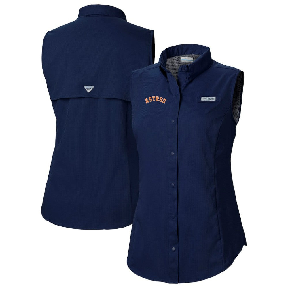 Houston Astros Columbia Women's Tamiami Sleeveless Shirt - MLB