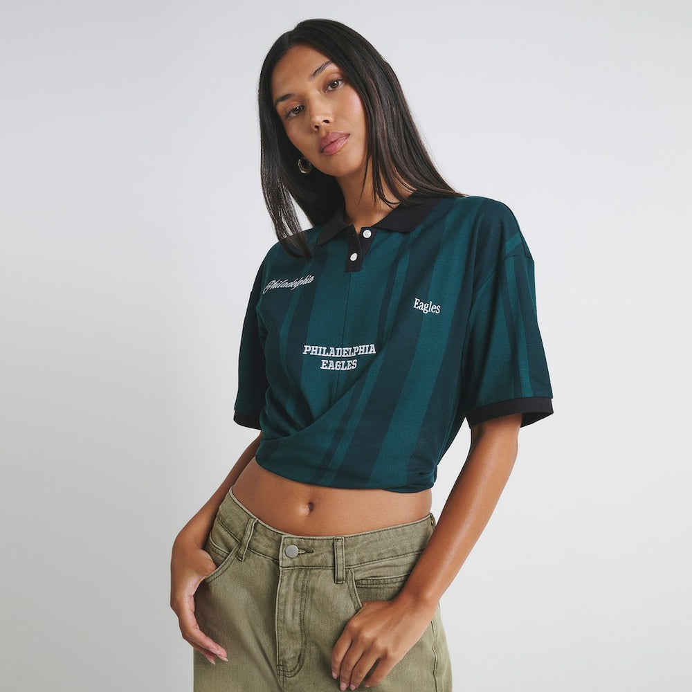 Philadelphia Eagles Off Season Women's Rugby T-Shirt Midnight Green | NFL