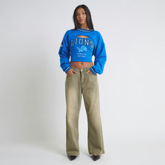 Detroit Lions Off Season Women's Fleece Shrug Cami Blue | NFL