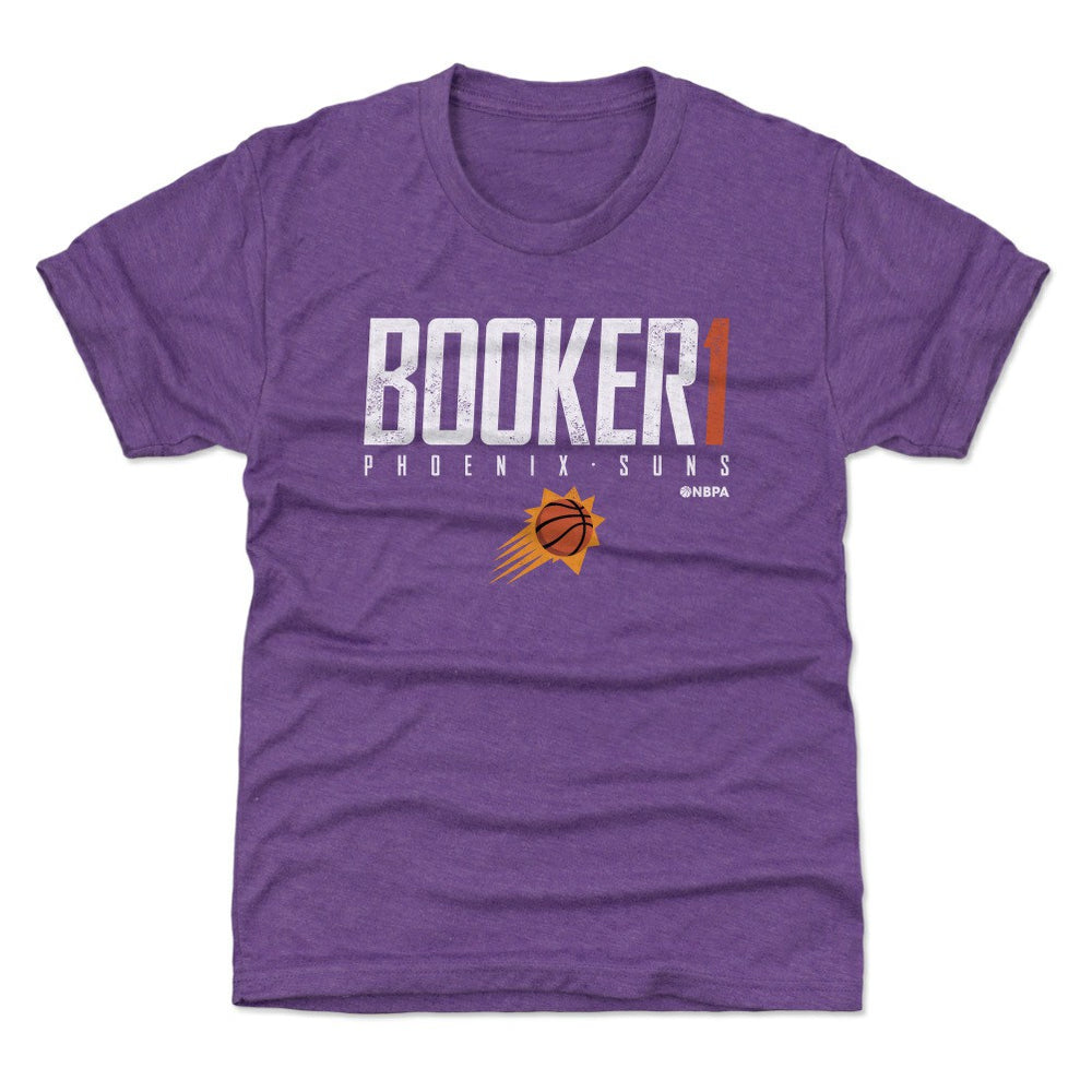 Devin Booker Phoenix Suns 500 Level Youth Elite T-Shirt Heather Purple - NBA