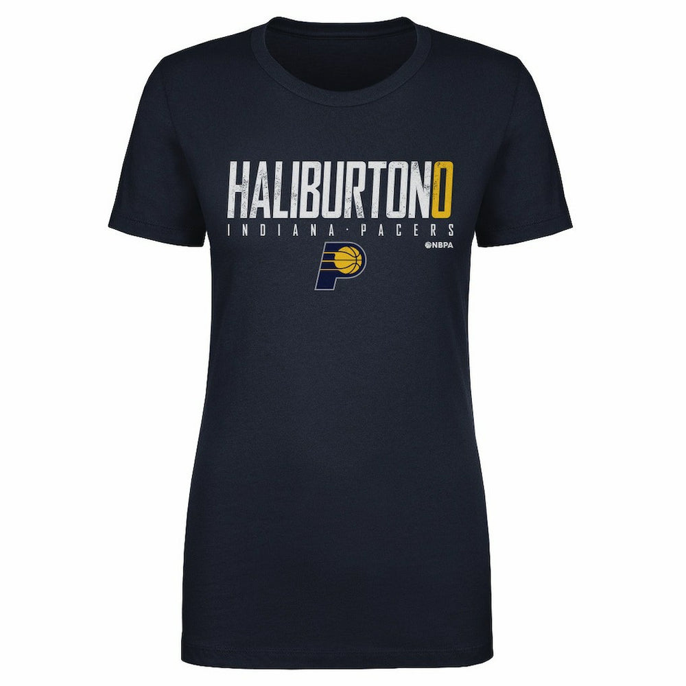Tyrese Haliburton Indiana Pacers 500 Level Women's Elite T-Shirt Navy - NBA