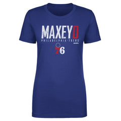 Tyrese Maxey Philadelphia 76ers 500 Level Women's Elite T-Shirt Royal - NBA