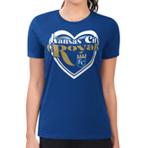 Kansas City Royals G-III 4Her by Carl Banks Women's Super-Slim Fit Lightweight Double Heart T-Shirt - MLB