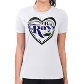 Tampa Bay Rays G-III 4Her by Carl Banks Women's Super-Slim Fit Lightweight Double Heart T-Shirt - MLB
