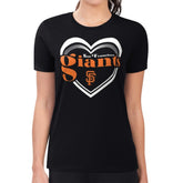 San Francisco Giants G-III 4Her by Carl Banks Women's Super-Slim Fit Lightweight Double Heart T-Shirt - MLB