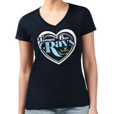 Tampa Bay Rays G-III 4Her by Carl Banks Women's Super-Slim Fit Lightweight Double Heart V-Neck T-Shirt - MLB