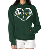Athletics G-III 4Her by Carl Banks Women's Double Heart Fleece Pullover Hoodie - MLB