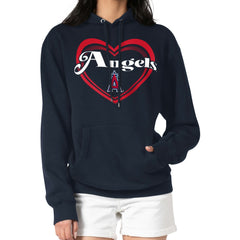 Los Angeles Angels G-III 4Her by Carl Banks Women's Double Heart Fleece Pullover Hoodie - MLB