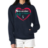 Seattle Mariners G-III 4Her by Carl Banks Women's Double Heart Fleece Pullover Hoodie - MLB
