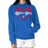 Toronto Blue Jays G-III 4Her by Carl Banks Women's Double Heart Fleece Pullover Hoodie - MLB