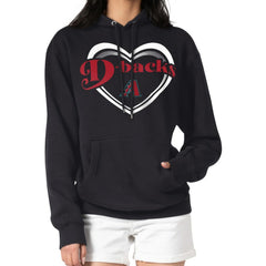 Arizona Diamondbacks G-III 4Her by Carl Banks Women's Double Heart Fleece Pullover Hoodie - MLB