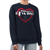 Minnesota Twins G-III 4Her by Carl Banks Women's Double Heart Fleece Pullover Sweatshirt - MLB