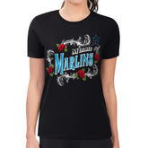Miami Marlins G-III 4Her by Carl Banks Women's Super-Slim Fit Lightweight Retro Roses T-Shirt - MLB