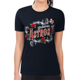 Houston Astros G-III 4Her by Carl Banks Women's Super-Slim Fit Lightweight Retro Roses T-Shirt - MLB
