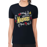 Seattle Mariners G-III 4Her by Carl Banks Women's Super-Slim Fit Lightweight Retro Roses T-Shirt - MLB