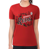 Cincinnati Reds G-III 4Her by Carl Banks Women's Super-Slim Fit Lightweight Retro Roses T-Shirt - MLB