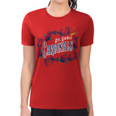 St. Louis Cardinals G-III 4Her by Carl Banks Women's Super-Slim Fit Lightweight Retro Roses T-Shirt - MLB
