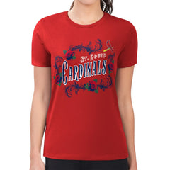St. Louis Cardinals G-III 4Her by Carl Banks Women's Super-Slim Fit Lightweight Retro Roses T-Shirt - MLB