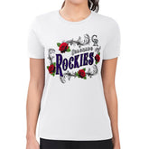 Colorado Rockies G-III 4Her by Carl Banks Women's Super-Slim Fit Lightweight Retro Roses T-Shirt - MLB