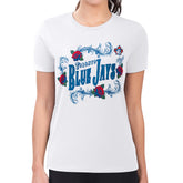Toronto Blue Jays G-III 4Her by Carl Banks Women's Super-Slim Fit Lightweight Retro Roses T-Shirt - MLB